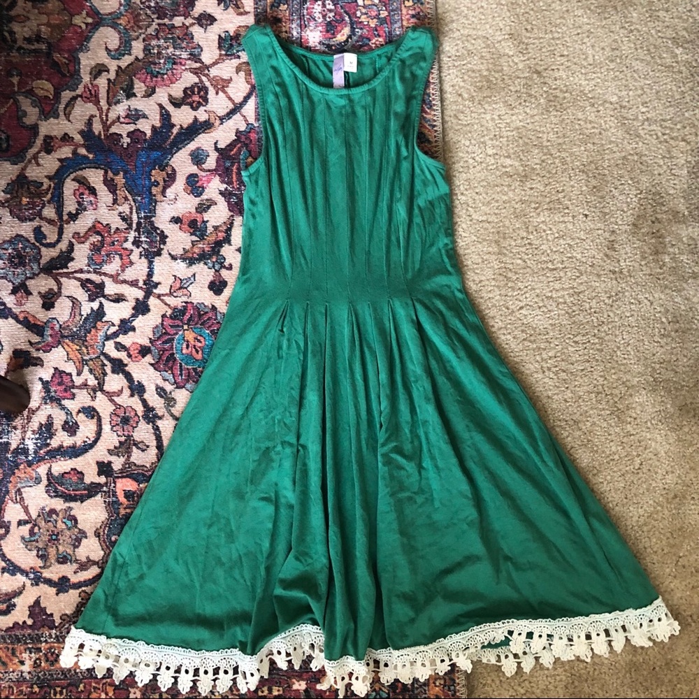 FRANCESCA’S ALYA midi dress with eyelet crochet